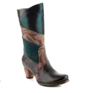 Boho Floral Patchwork Boot (sz 9)